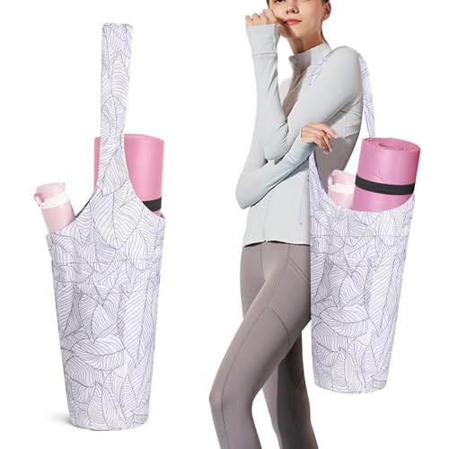 IwIeIaIrI Yoga Mat Bag for Women with Large Size Pocket and Zipper Pocket,Yoga Gifts Accessories with Adjustable Shoulder ...