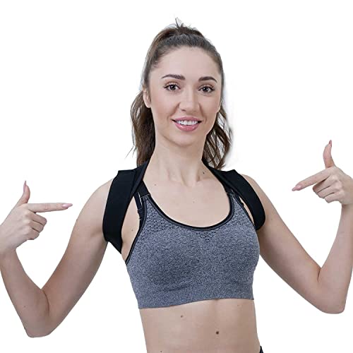 HLOES Posture Corrector for Women and Men,Adjustable Upper Back Brace, Breathable Back Support straightener, Providing Pai...