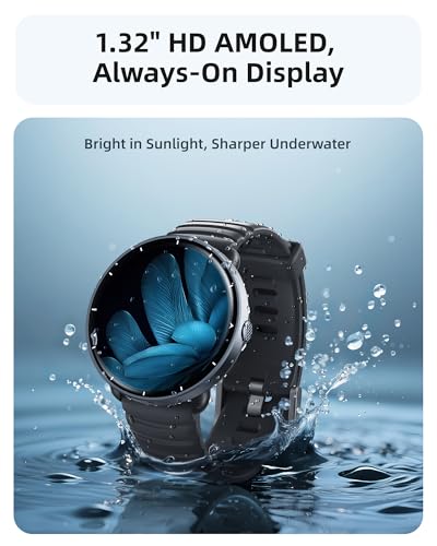 Parsonver Swimming Smart Watch, 5ATM Waterproof for Pool & Open Water, Built-in GPS & Compass, AMOLED Screen Fitness Track...