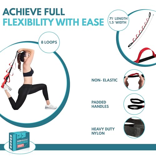 Artan Balance Stretching Straps for Flexibility, Balance, and Leg Stretching – Multiple Styles for Yoga, Ballet, Dance, Gy...