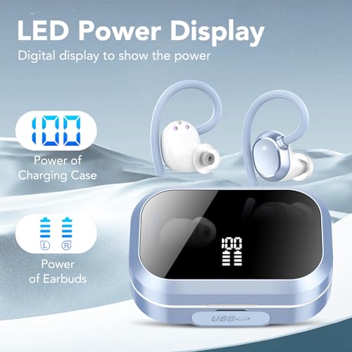 KT1 Wireless Earbuds V5.3 Bluetooth Earbuds 120Hrs Playtime, 4.7g Mini Size Painless Wear, IPX7 Waterproof, Deep Bass 2.0,...