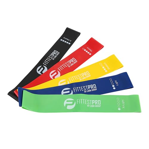 Fittest Pro by Limm Resistance Bands for Legs and Butt, Fabric Exercise Loop Bands Yoga, Pilates, Rehab, Fitness and Home ...