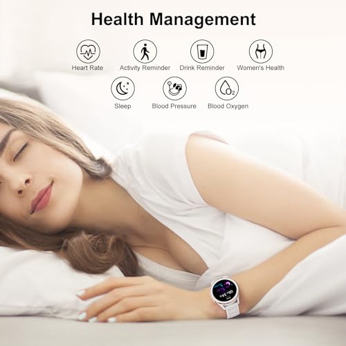 soinfo Smart Watches for Women(Answer/Make Call),Full Touch Fitness Tracker Watches with/Sleep/Heart Rate Monitor 100 Spor...