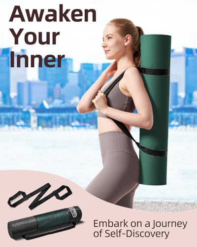 YOTTOY Yoga Mat, 72"x 32"x1/3" Extra Wide Non-Slip Exercise Fitness Yoga Mats,Eco-Friendly TPE Exercise Mats for Women Men...