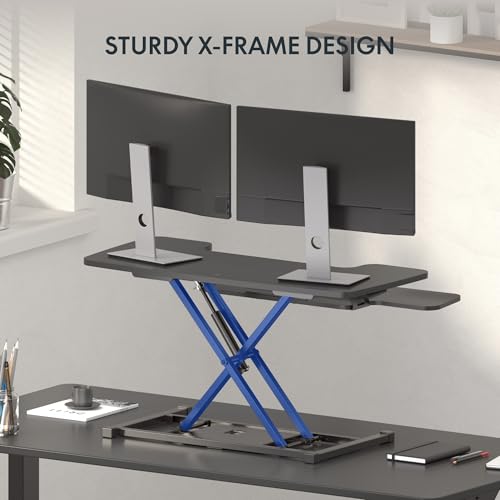 FLEXISPOT 36-inch Standing Desk Converter Height Adjustable Sit to Stand Up Workstation, Dual Monitor and Laptop Riser wit...