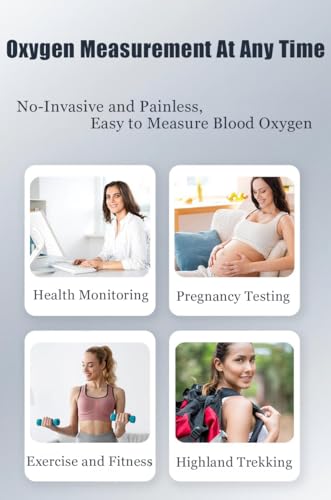 Oxygen Monitor Fingertip, Joxozp Pulse Oximeter Oxygen Saturation Monitor Checking SpO2 Level/Heart Rate/PI for Adults at ...