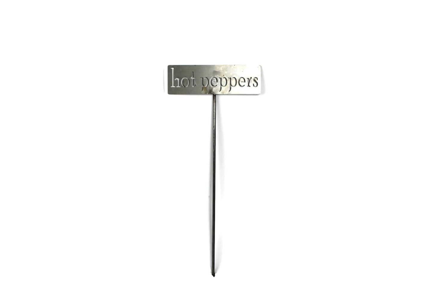 Classic Metal Garden Markers 19 Inches Tall (hot peppers, Raw, Unfinished Steel (will rust with time))