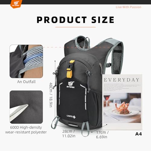 SKYSPER Small Hiking Backpack - 25L Travel Daypack Lightweight Bag Water Resistant Hiking Backpacks for Women Men