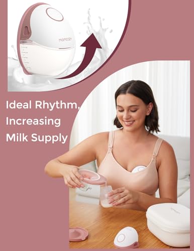 Momcozy Breast Pump Hands Free Mobile Style | M6, Wearable Breastfeeding Pump Ideal Rhythm for More Milk, DoubleFit Flange...
