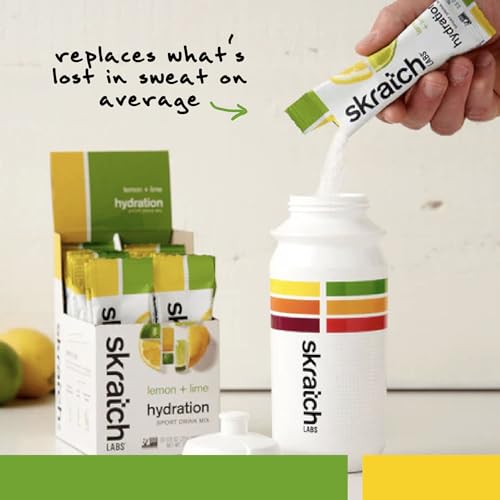 Skratch Labs Hydration Packets - Hydration Drink Mix, Lemon Lime (20ct) - Electrolyte Powder Packets Developed for Athlete...