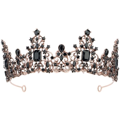 Didder Gothic Black Tiaras and Crowns for Women Princess Crown for Girls Halloween Medieval Renaissance Costume Party Acce...
