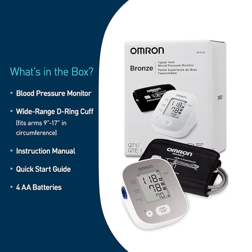 OMRON Bronze Blood Pressure Monitor for Home Use & Upper Arm Blood Pressure Cuff - #1 Doctor & Pharmacist Recommended Bran...