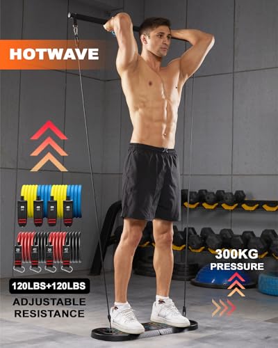 HOTWAVE Push Up Board Fitness, Portable Foldable 20 in 1 Push Up Bar at Home Gym, Pushup Handles for Floor. Professional S...