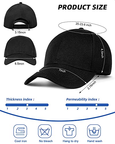 Handepo 24 Pcs Blank Baseball Cap Adjustable Back Strap Plain Blank Camouflage Hat Unisex Baseball Cap for Trucker Men Women