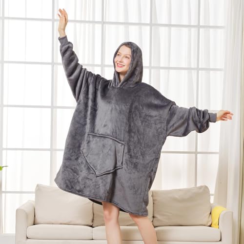 JFUJFU Wearable Blanket Sweatshirt for Women - Oversized Hoodie Pullover, Funny Gift for Sister/Mom/Girlfriend