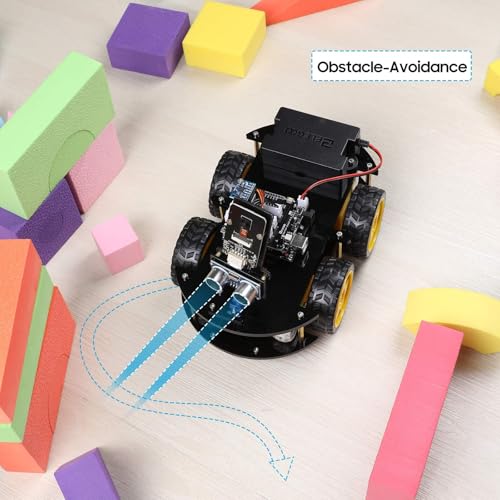 ELEGOO UNO R3 Smart Robot Car Kit V4 for Arduino Robotics for Kids Ages 8-12 12-16 STEM Science Kits Coding Gifts for 8 9 ...