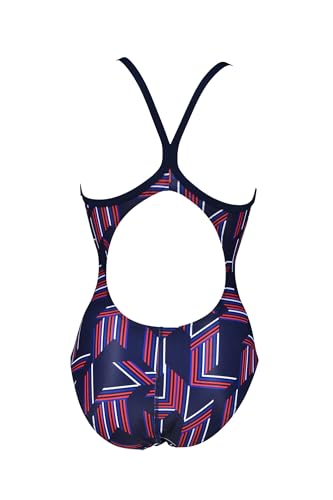 ARENA Performance Girls' Puzzled Team Print Light Drop Back Youth Bathing Swimsuit