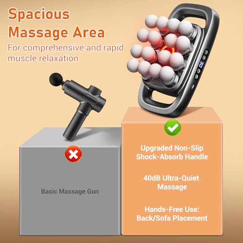 Feyano 16 Heads Massage Gun Deep Tissue Neck Massager, Valentine's Day Gifts, 16-Head Massage Gun Set for Deep Tissue, Bac...