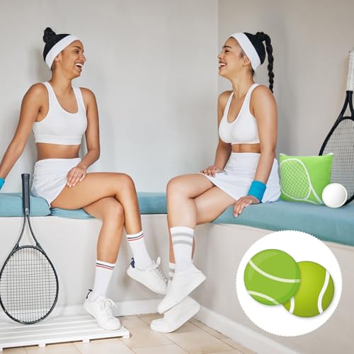 Kacctyen 24 Pcs Tennis Lovers Gifts Bulk for Women Tennis Themed Canvas Makeup Bags Compact Mirrors Accessories for Girl W...