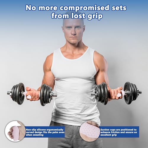 Epritliber Silicone Gym Grips for Weight Lifting,Workout Gloves for Women Men Alternative,Anti Slip Gym Workout Grip,Rubbe...
