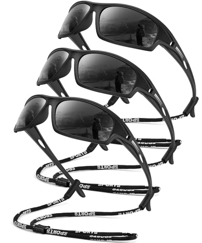 OUKEMAX Polarized Sunglasses Men, Sports Sun Glasses Womens UV400 Protection for Fishing Running Driving