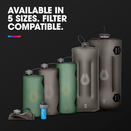 Collapsible Camping Water Storage (2L, 3L, 4L, 6L, 10L) - BPA & PVC Free, Hydration Reservoir Bag, Leak Proof