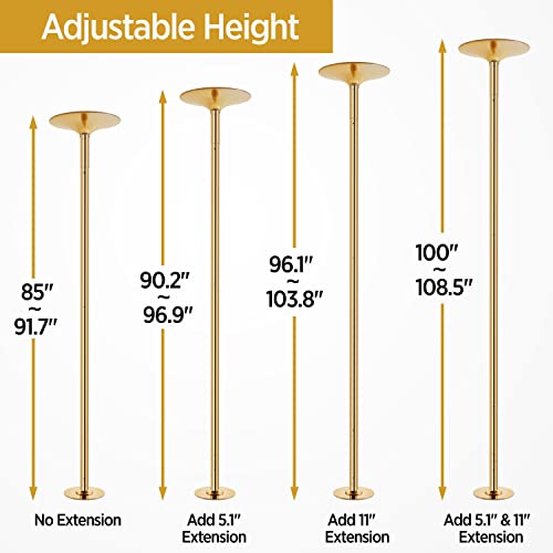 Yaheetech Professional Dance Pole Spinning Static Dancing Pole Portable Removable 45mm Dance Pole Kit for Exercise Club Pa...