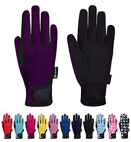 ChinFun Horse Riding Glove Equestrian Gloves Kids for Boys Girls Horseback Riding Gloves Grip for Youth Children Riding Sp...