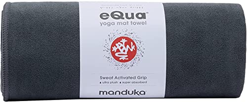 Manduka eQua Hot Yoga Mat Towel - 72" Instant Moisture Activated Grip Ultra Soft Microfiber Quick Dry, Daily Use Ready Lig...
