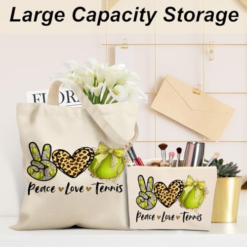 jealance Basketball Soccer Volleyball Cheerleading Tennis Golf Wrestling Swim Hockey Football Makeup Bag Tote Bag Set