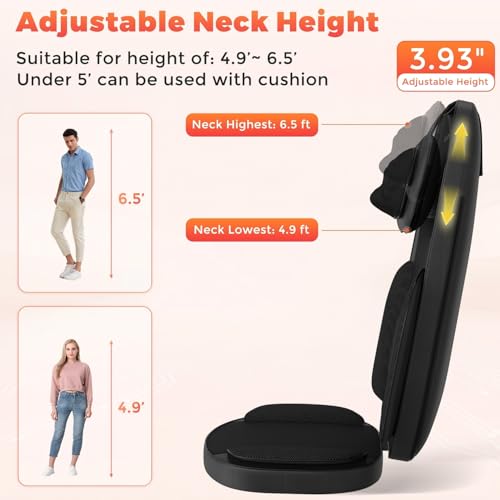 belhope Shiatsu Neck and Back Massager with Heat, 4D Kneading Back Massager for Pain Relief Deep Tissue, Comfortable Back ...