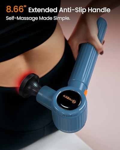 NAPRE Massage Gun with Heat,Massage Gun Deep Tissue with Extension Handle & 3 Adjustable Angles,Valentine's Day Gifts,Hand...