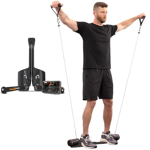 MAXPRO Fitness: Cable Home Gym | As Seen on Shark Tank | Versatile, Portable, Bluetooth Connected | Strength, HIIT, Cardi...