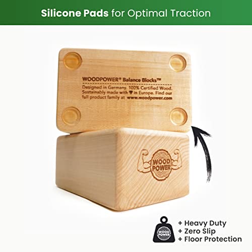 WOODPOWER BalanceBlocks - Handstand Blocks & Yoga Block in One - Bodyweight Training, Gymnastics, Acrobatics, Yoga, Yoga p...