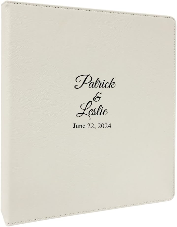 Custom Binder Personalized with Business or Name (White with Black)
