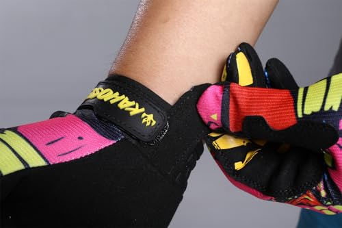 EXCEREY Ghost Eye‌ Cycling MTB Full-Finger Gloves-Touchscreen Compatible Lightweight & Breathable Anti Slip Shock-Absorbin...