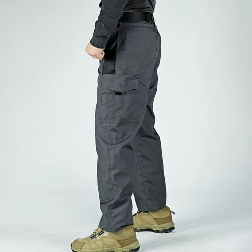 Cargo Pants Men Water Resistant Ripstop Tactical Work Joggers Pants Stretch Lightweight Outdoor Hiking Straight Leg Trousers