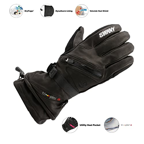 Swany Women's X-Cell 2.1 Sports Moisture-Wicking Quick-Drying Warm Durable Flexible Leather Winter Gloves