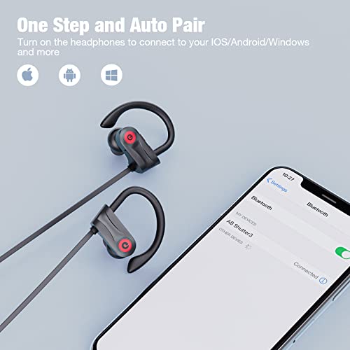 Boean Bluetooth Headphones, Wireless Headphones with 16 Hours Playtime Bluetooth 5.3 Wireless Earbuds HD Deep Bass Stereo ...