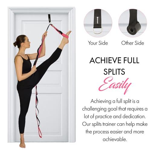 10-Loop Yoga Strap with Door Anchor – Stretch Strap for Flexibility, Deep Stretching, and Improved Balance – Perfect Yoga ...