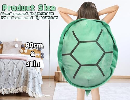Rruonshully 31 Inch Wearable Turtle Shell Pillows Tortoise Shell Plush Turtle Stuffed Animal Dress Up Cushion Costume for ...
