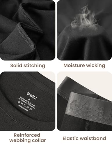 gagli Long Johns for Women - 2 Styles: 185g Lightweight Base Layer Set & 220g Micro-Fleece Lined Thermal Underwear