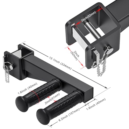 Lifeswell Dip Bar & Belt Squat Attachments for 2"x2" & 3"x3" Power Racks, Home Gym Strength Training