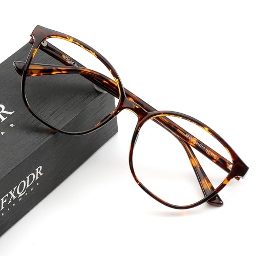 JFXQDR Women's Blue Light Blocking Glasses, TR90 Frame Computer Gaming Glasses Anti Eyestrain & UV Glare RF6208