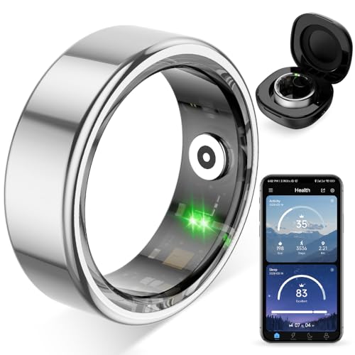 COLMI R02 Smart Ring, a Smart Ring for Women and Men, with a Charging case, Supports Heart Rate, Blood Oxygen, Sleep Healt...