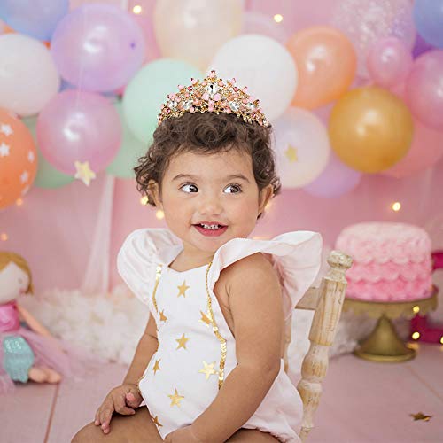 NODG Rose Gold Tiaras and Crowns for Women Pink Crystal Wedding Tiaras for Women Birthday Party Headbands Prom Pageant Tia...