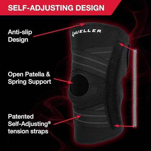 MUELLER Sports Medicine Self Adjusting Knee Brace for Men and Women, Knee Stabilizer for Compression and Pain Relief Suppo...