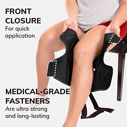 BraceAbility Obesity Hinged Knee Brace - Overweight to Plus Size Wrap Around Support for Womens and Mens Arthritis Treatme...