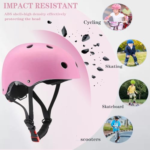 FOOKCIAN Kids Helmet,Toddler Skateboard Helmets for Ages 2-3-5-8-14 Years Boys Girls with Knee and Elbow Pads Wrist Guards...