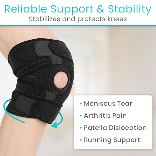Vive Knee Brace for Meniscus Tear - ACL & Patella Support Knee Brace for Men, Women - Adjustable Compression for Arthritis...